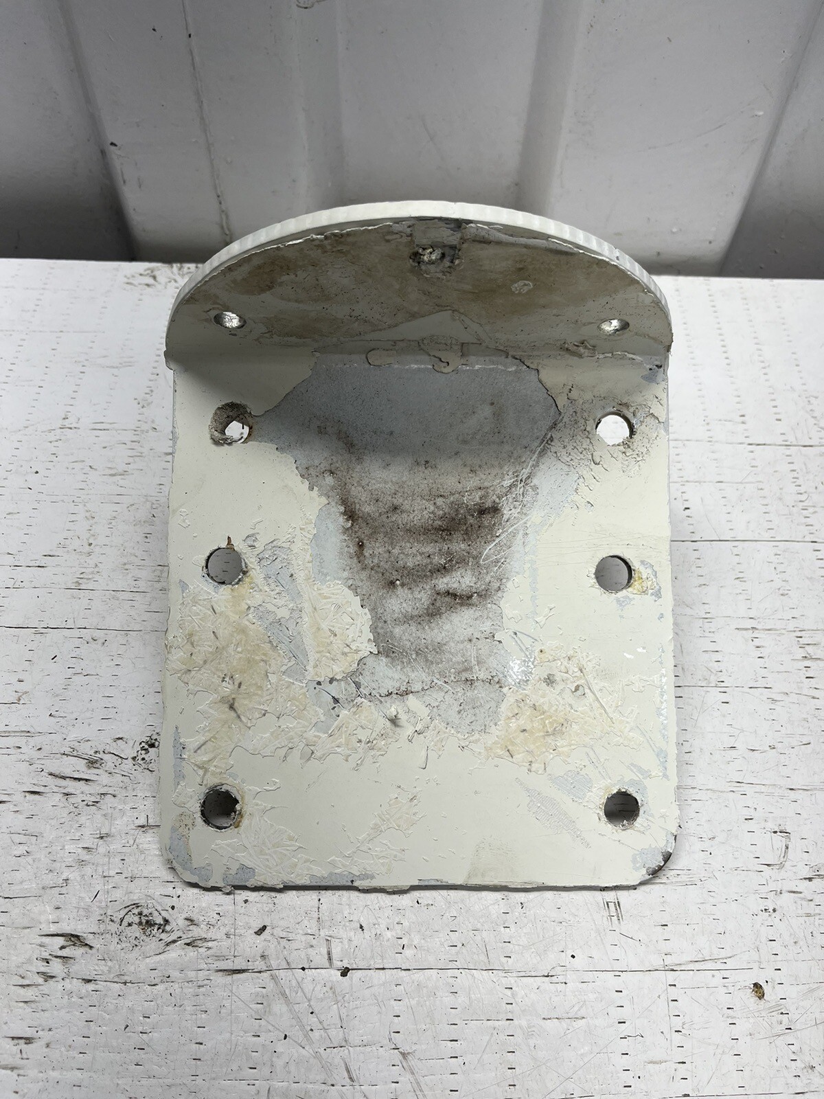 Stainless Sailboat Winch Base Bracket On 80 Degree Angle 7” Round