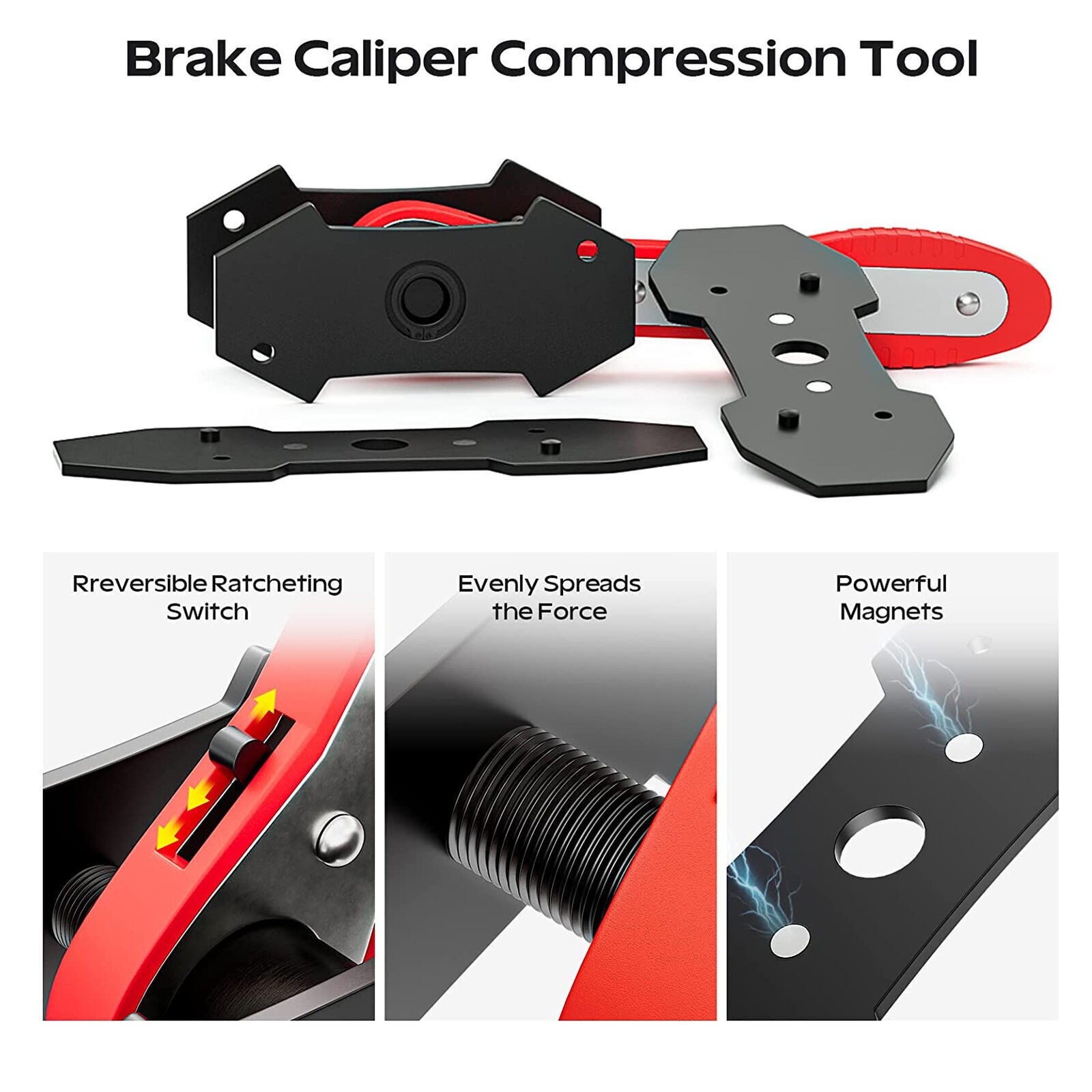 Ratchet Brake Piston Caliper Spreader Brake Caliper Press Tool Pad Compressor