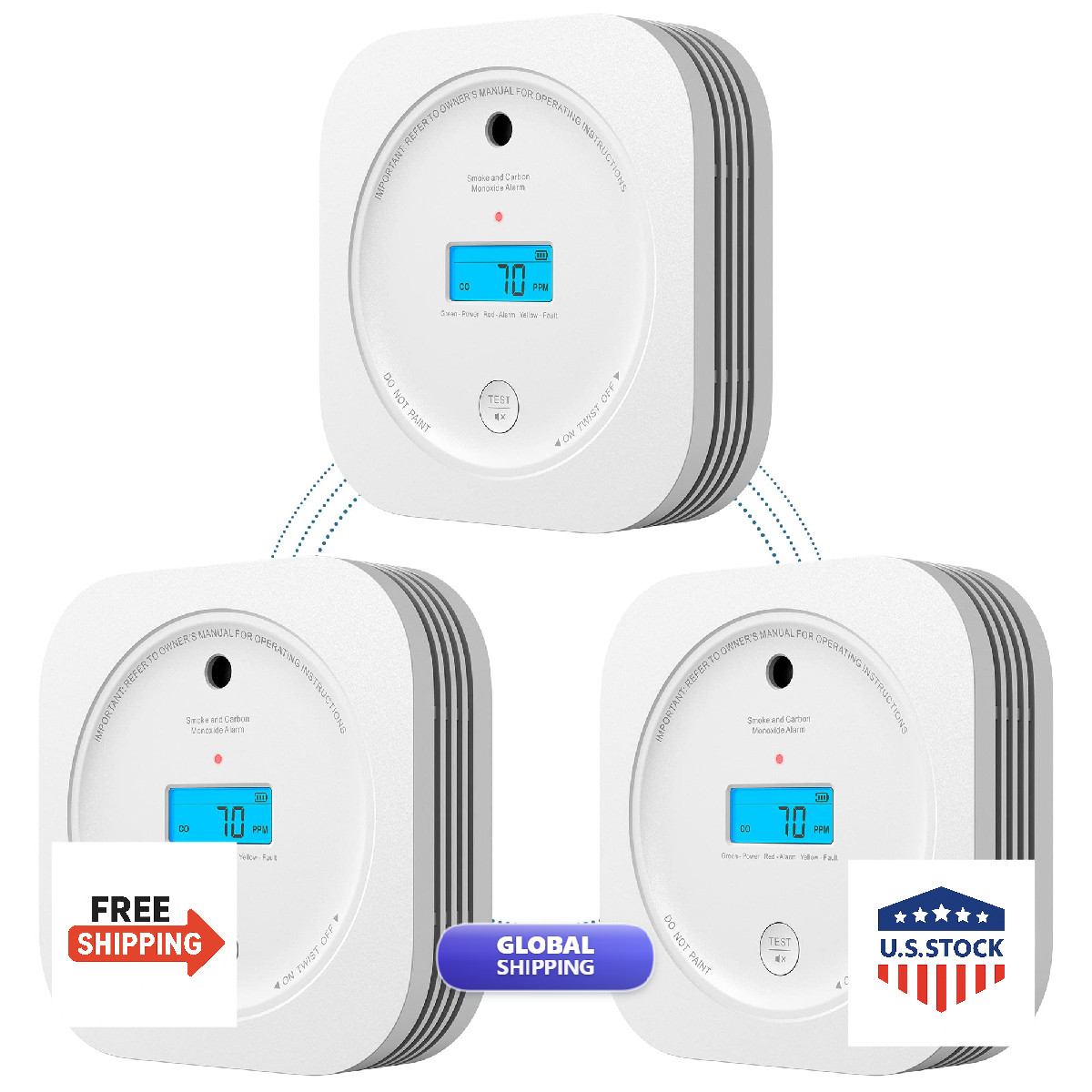 Aegislink Interlinked Smoke Carbon Monoxide Detector Combo Smoke And Co