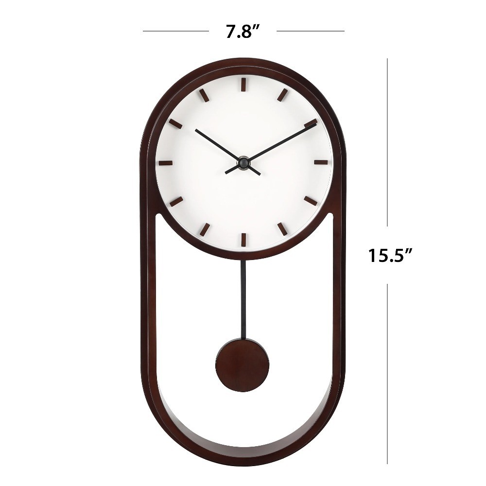 Indoor Pendulum Clock Quartz Modern Wall Clock Easy to Install Silent