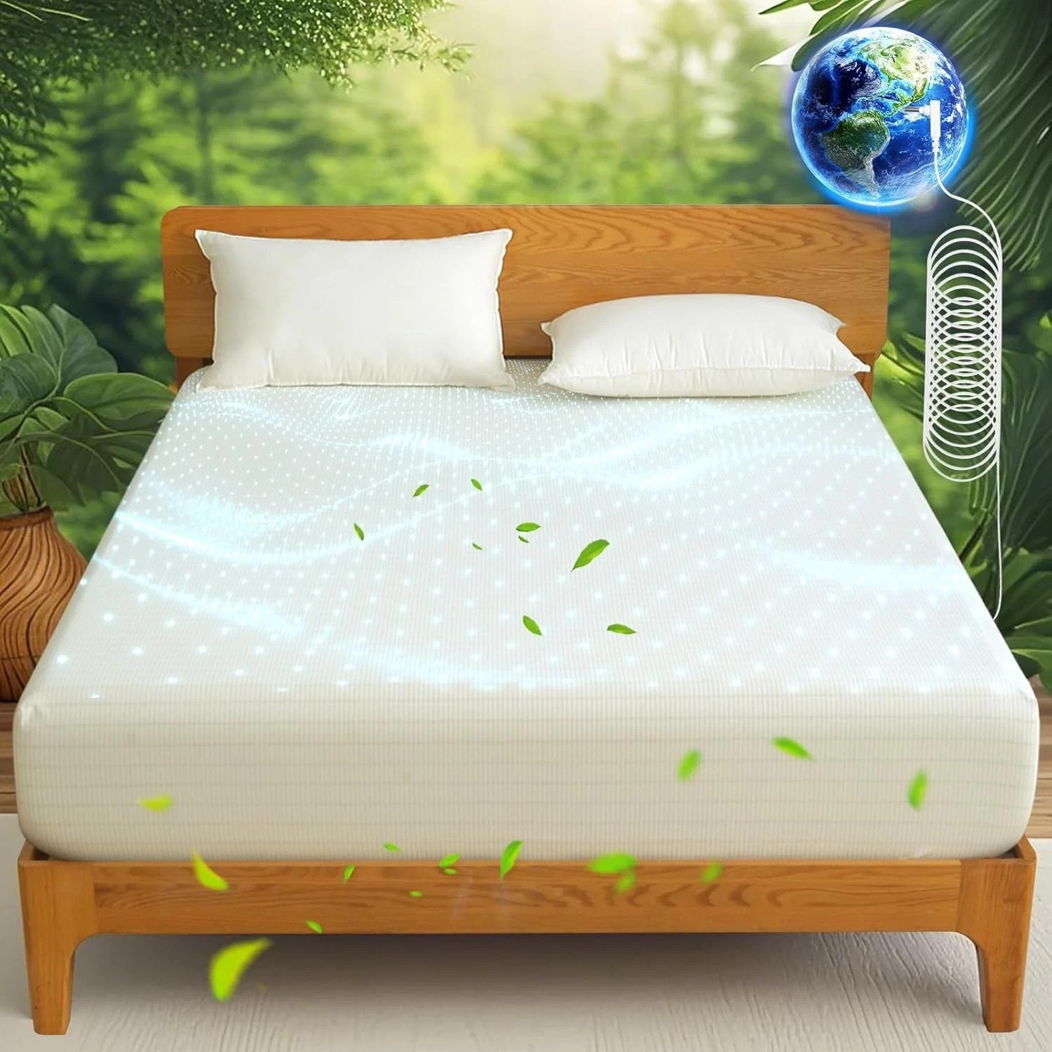 Earthing Grounding Fitted Sheet 95% Cotton Silver Fiber Deep Pocket - FULL XL