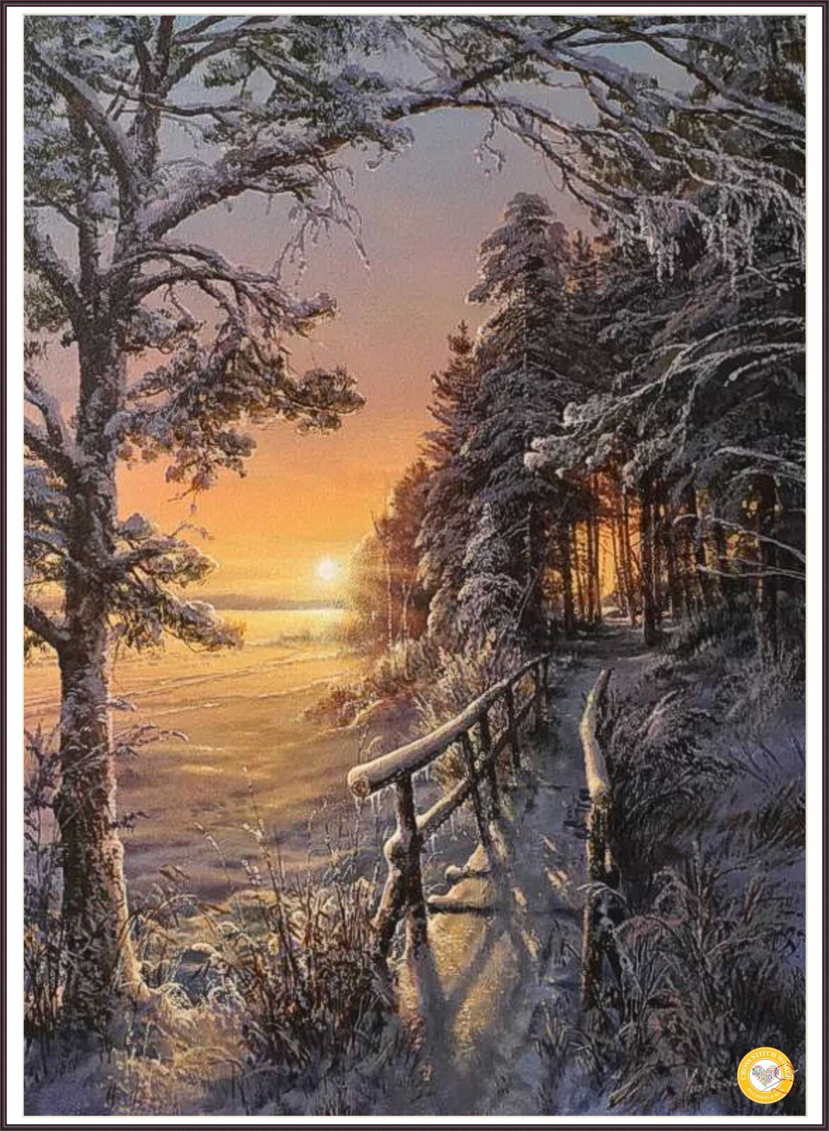 Winter evening  136 - Chart Counted Cross Stitch Pattern Xstitch