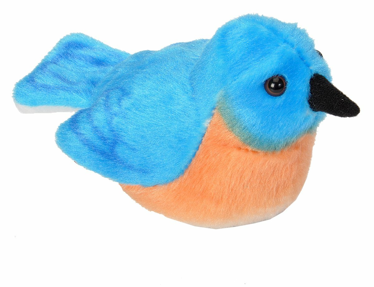 Audubon Bird Eastern Bluebird Plush w/ Authentic Bird Sound stuffed animal toy