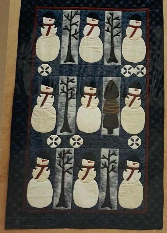 Joined At The Hip #121 Mr Frosty Snowman Winter Vintage Quilt Pattern 1999 34x56