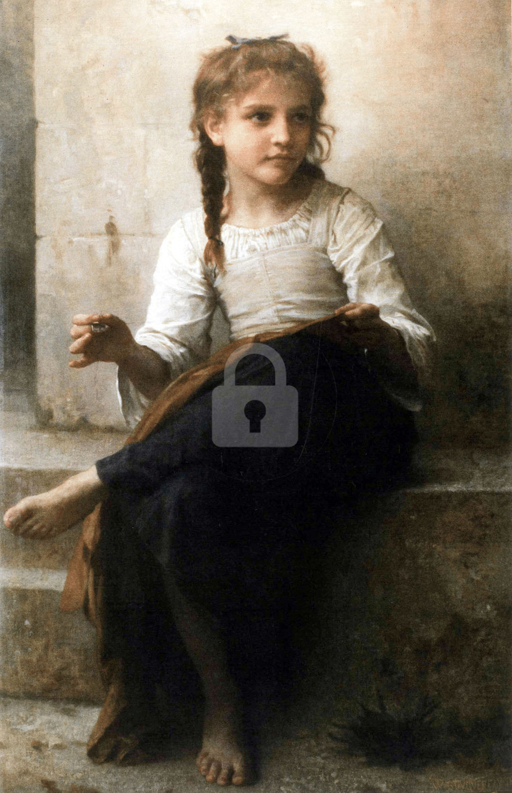 The Seamstress (1898), William-Adolphe Bouguereau *Art Postcard*