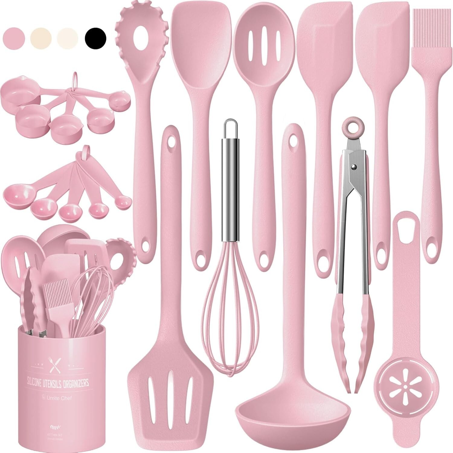 22Pcs Silicone Cooking Utensils Set Heat Resistant with Holder Dishwasher Safe