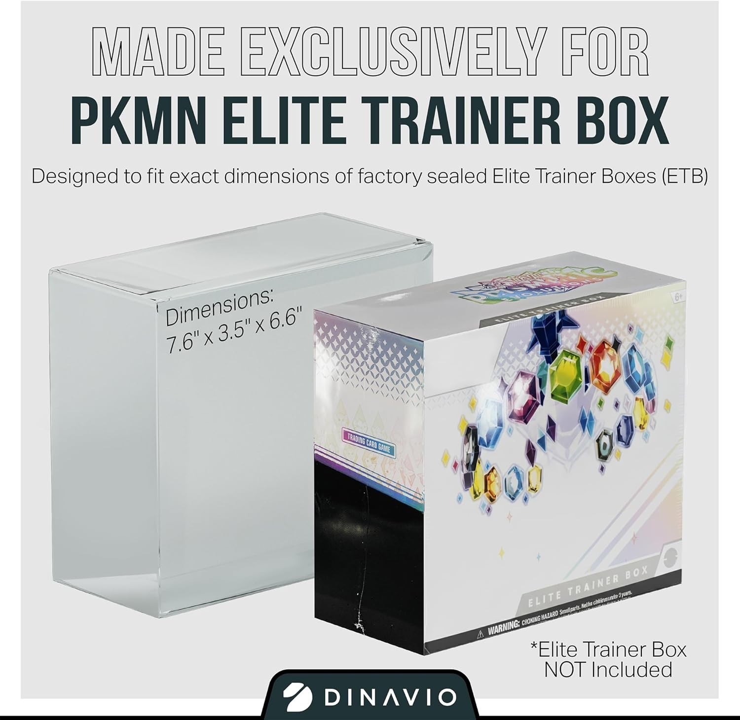 PET Plastic ETB Protector Case 5 Pack - Elite Trainer Box Protector - ETB Case C