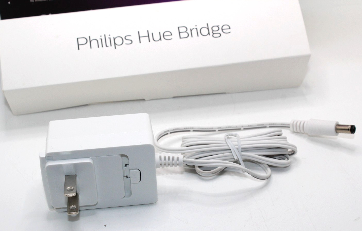 Philips Hue Bridge 3rd Gen Lighting Adapter Power Cord Only White Open Box