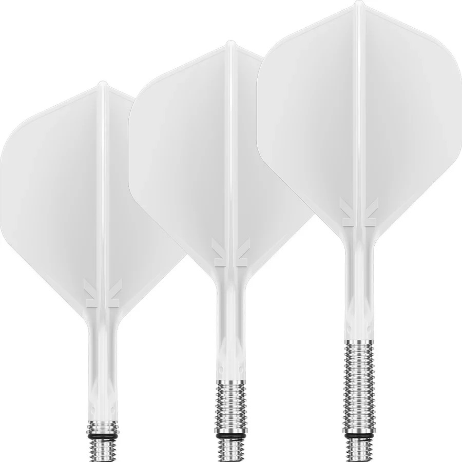 NO2 STANDARD WHITE SHORT TARGET K-SHIFT 1 PIECE SHAFT AND FLIGHT