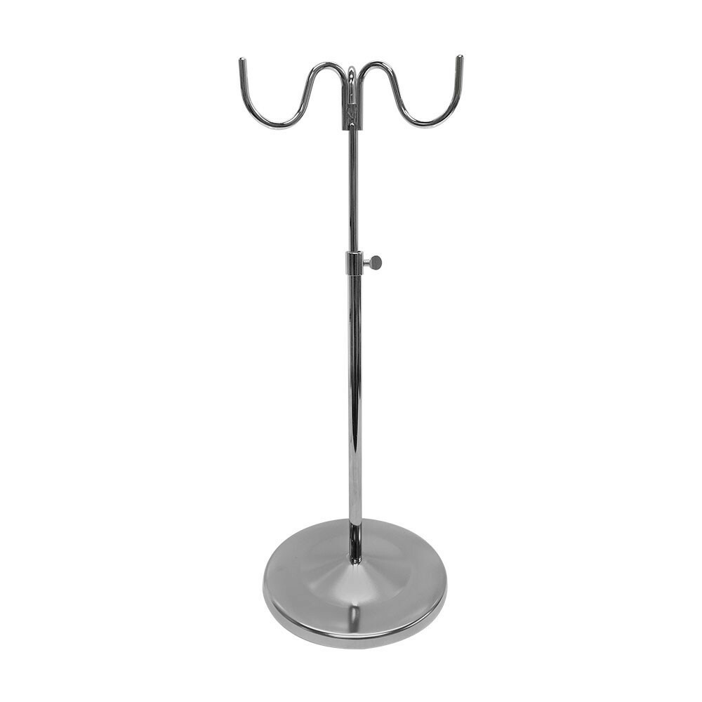 15''-28'' Adjustable Chrome 3-HOOK PURSE HANDBAG DISPLAY STAND Fixture Retail