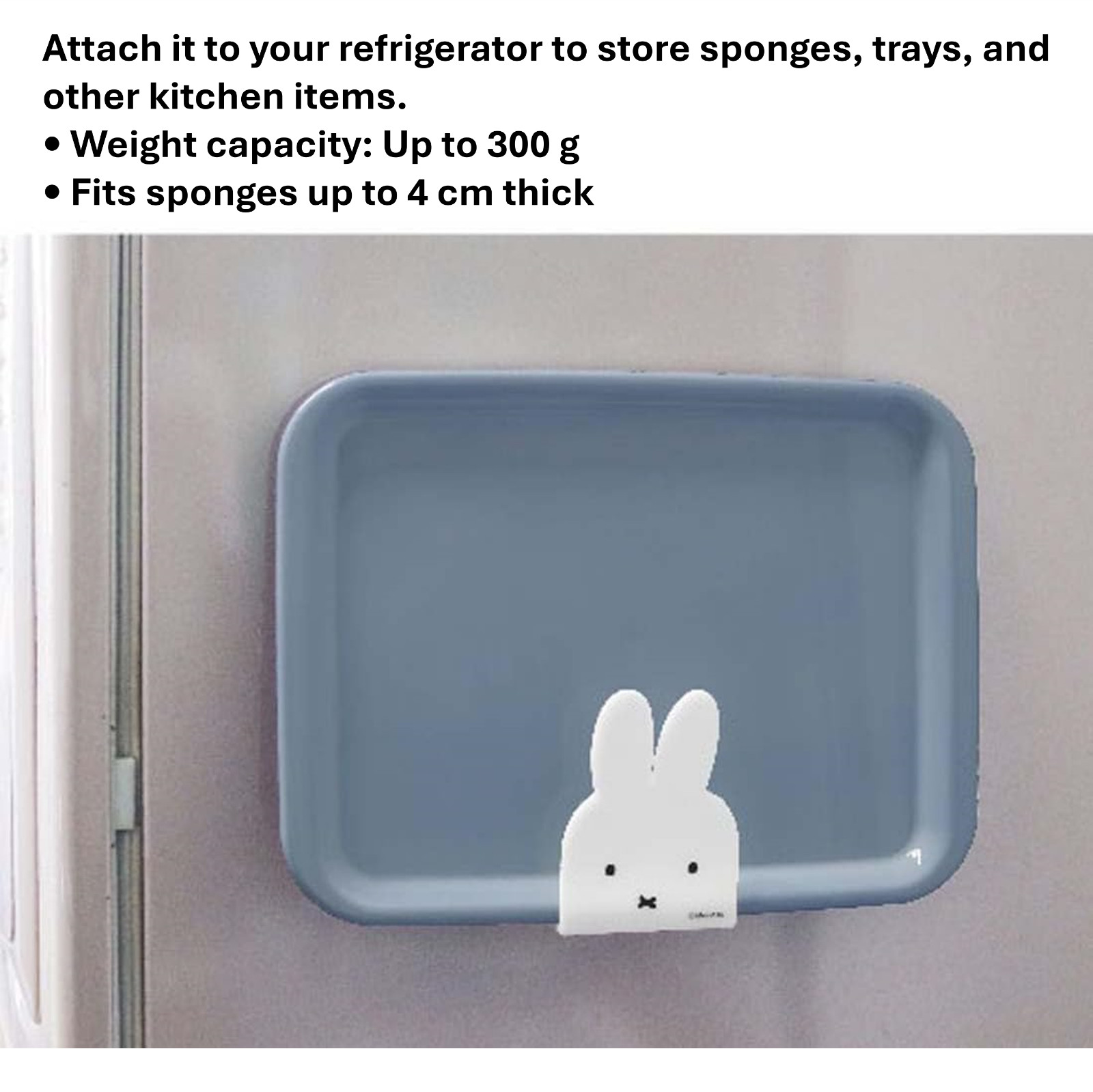 Miffy Magnetic Sponge Holder + 4 Die-Cut Sponges Set Okato | Japan Kitchen
