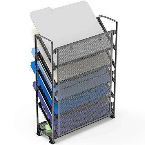 Simple House ware 6 Tier Wall Mount Document Letter Tray Organizer, Black