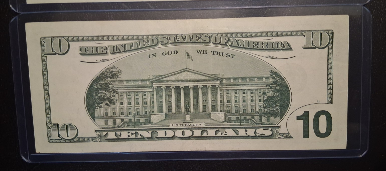 US TEN and FIVE DOLLARS 2001-2003 VF/AU