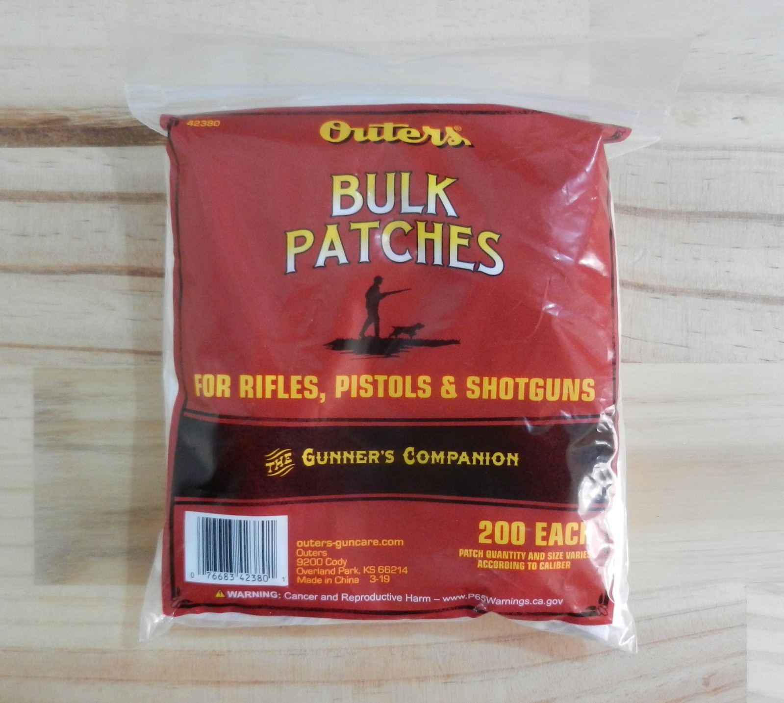 Outers Bulk Cotton Patches;  200 Patches;  Cut to size;  42380