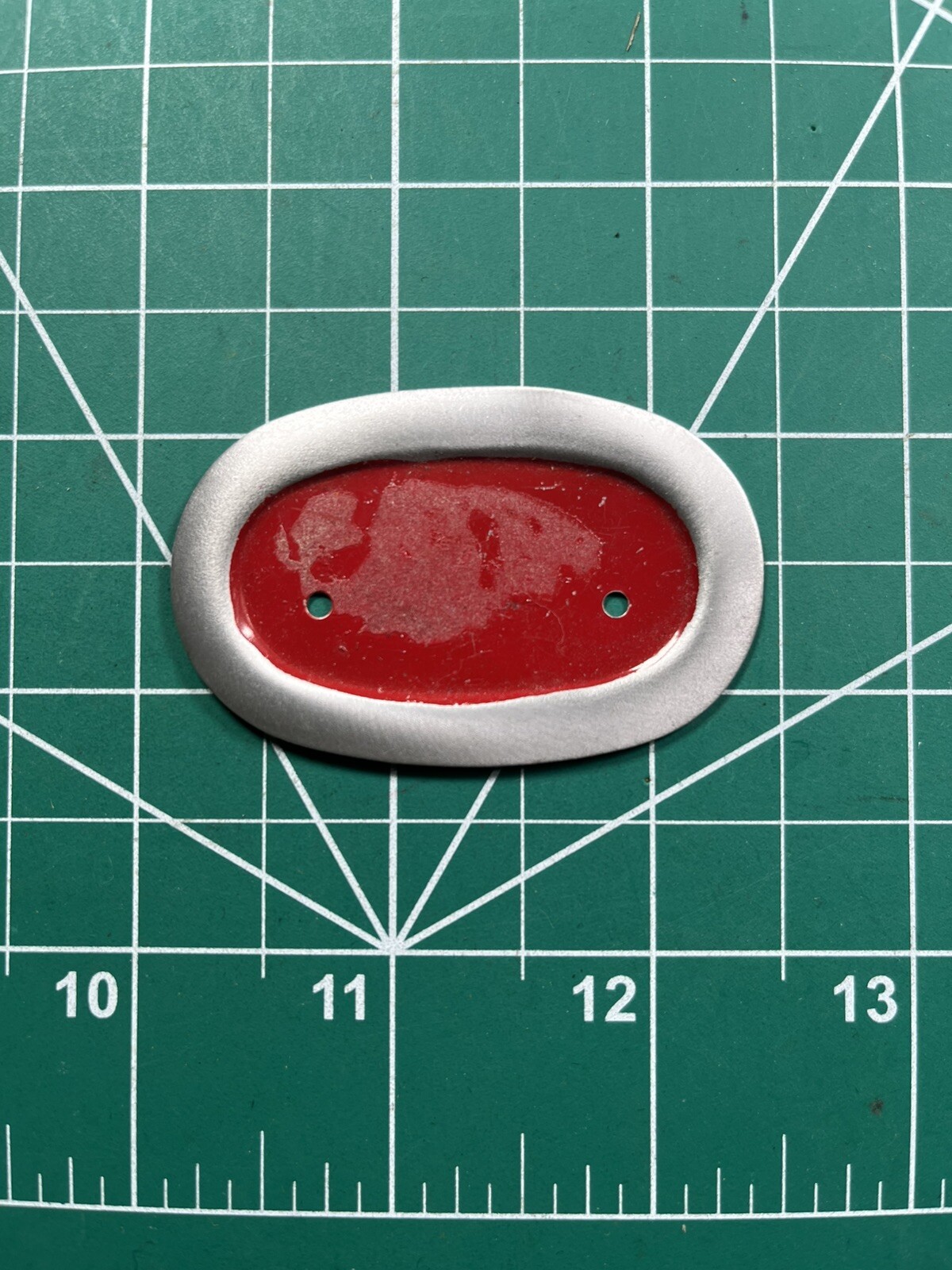 US Army Paratrooper Oval Metal Red White