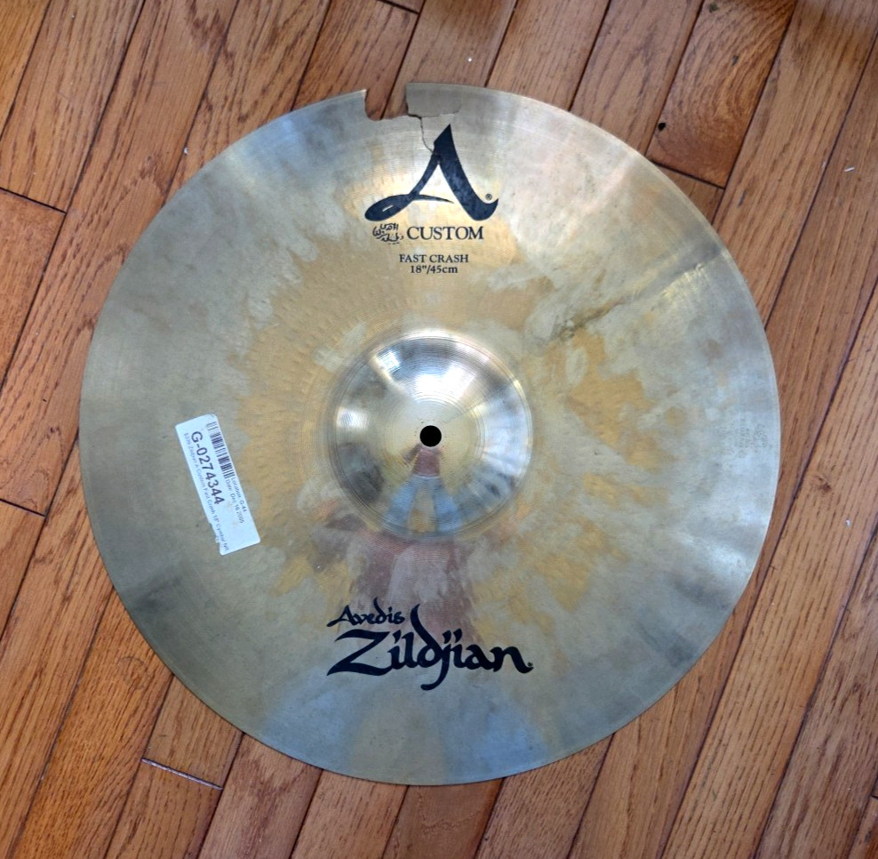 Zildjian 18" A Custom Fast Crash Cymbal - edge damage - see pics