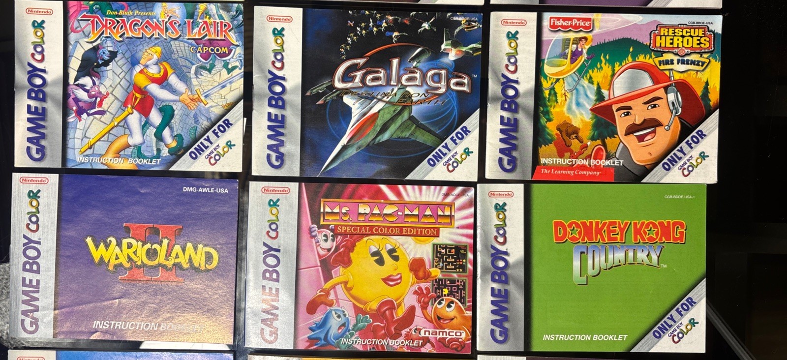 Gameboy Color Manuals You Pick !!