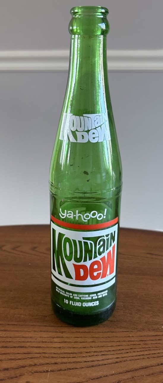 Vintage Mountain Dew ya-hooo! 10 Oz Glass Bottle Knoxville TN 60’s 70’s