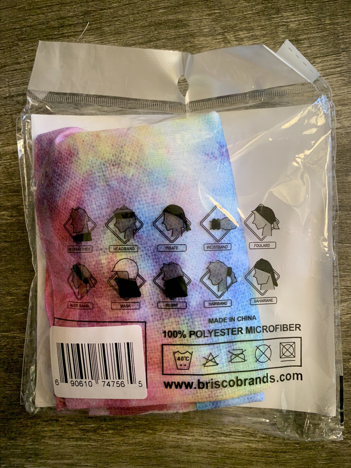 Brisco Brands Multi-Function Head & Neck Wear-Tye-Dye