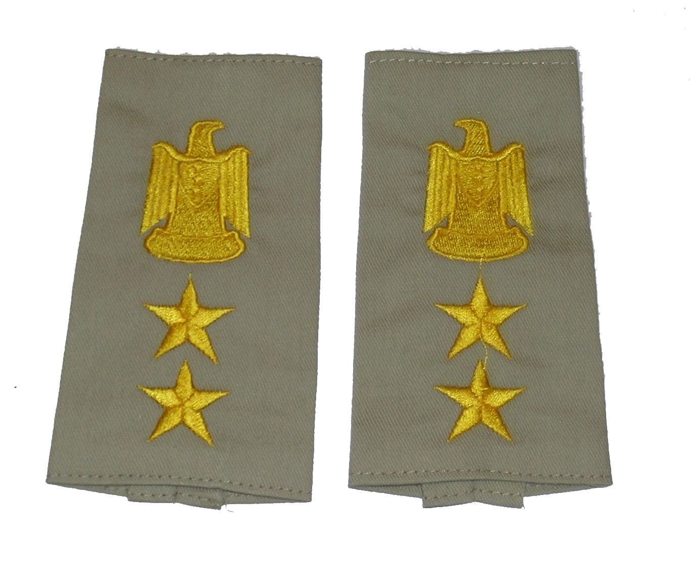 Iraqi Colonel shoulder boards on Tan Fabric