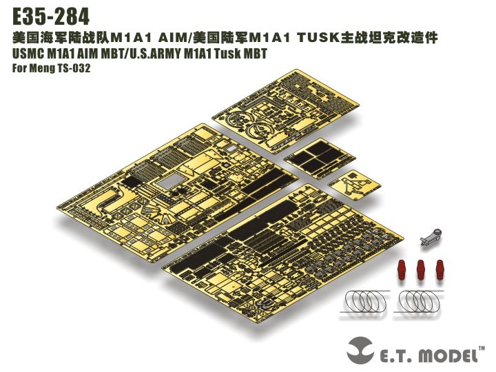 ET Model 1/35 E35-284 USMC M1A1 AIM MBT/U.S.ARMY M1A1 Tusk MBT Detail Up part