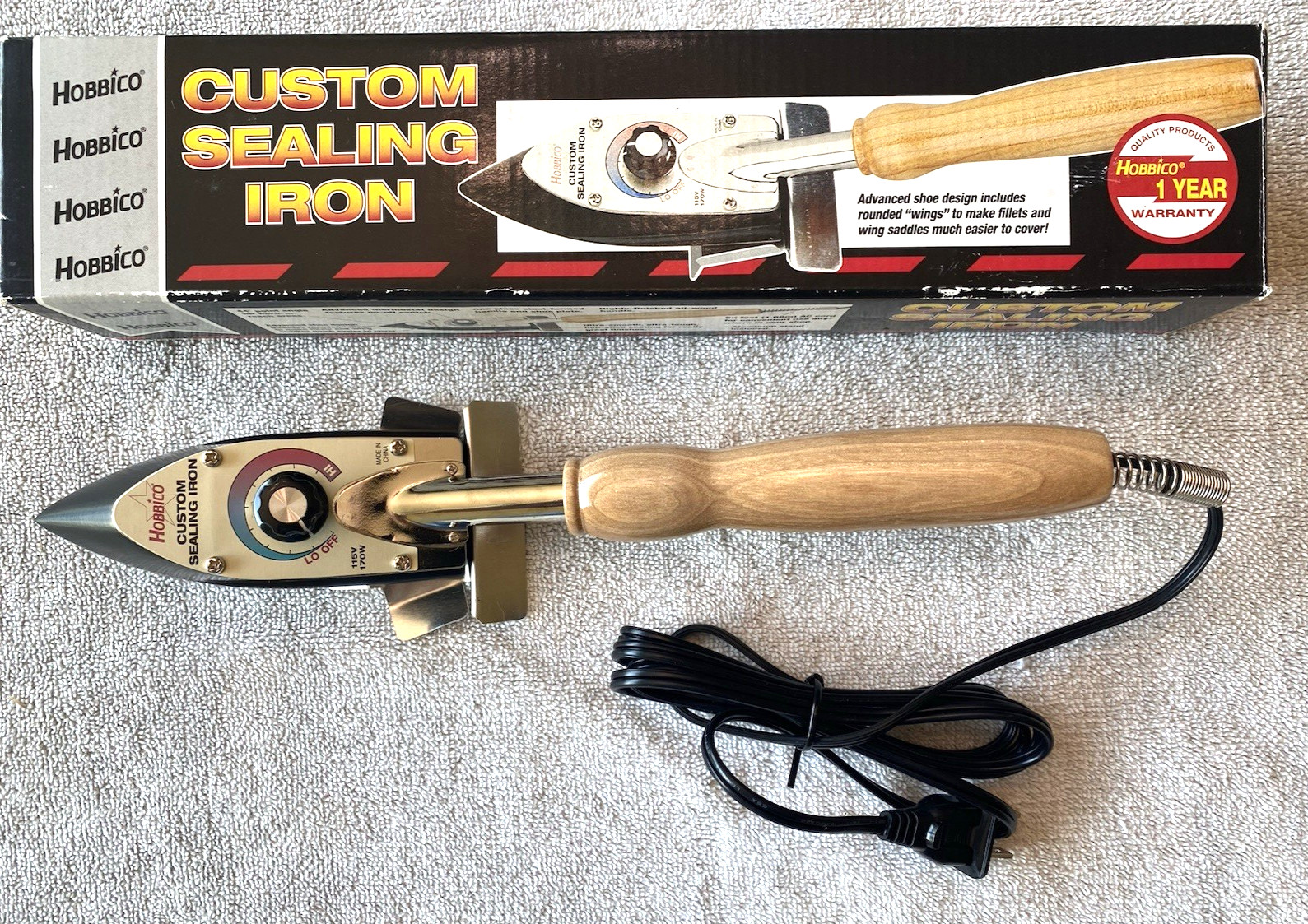Hobbico Custom Sealing Iron HCAR8000 115V 170W RC Model Airplane Covering Tool