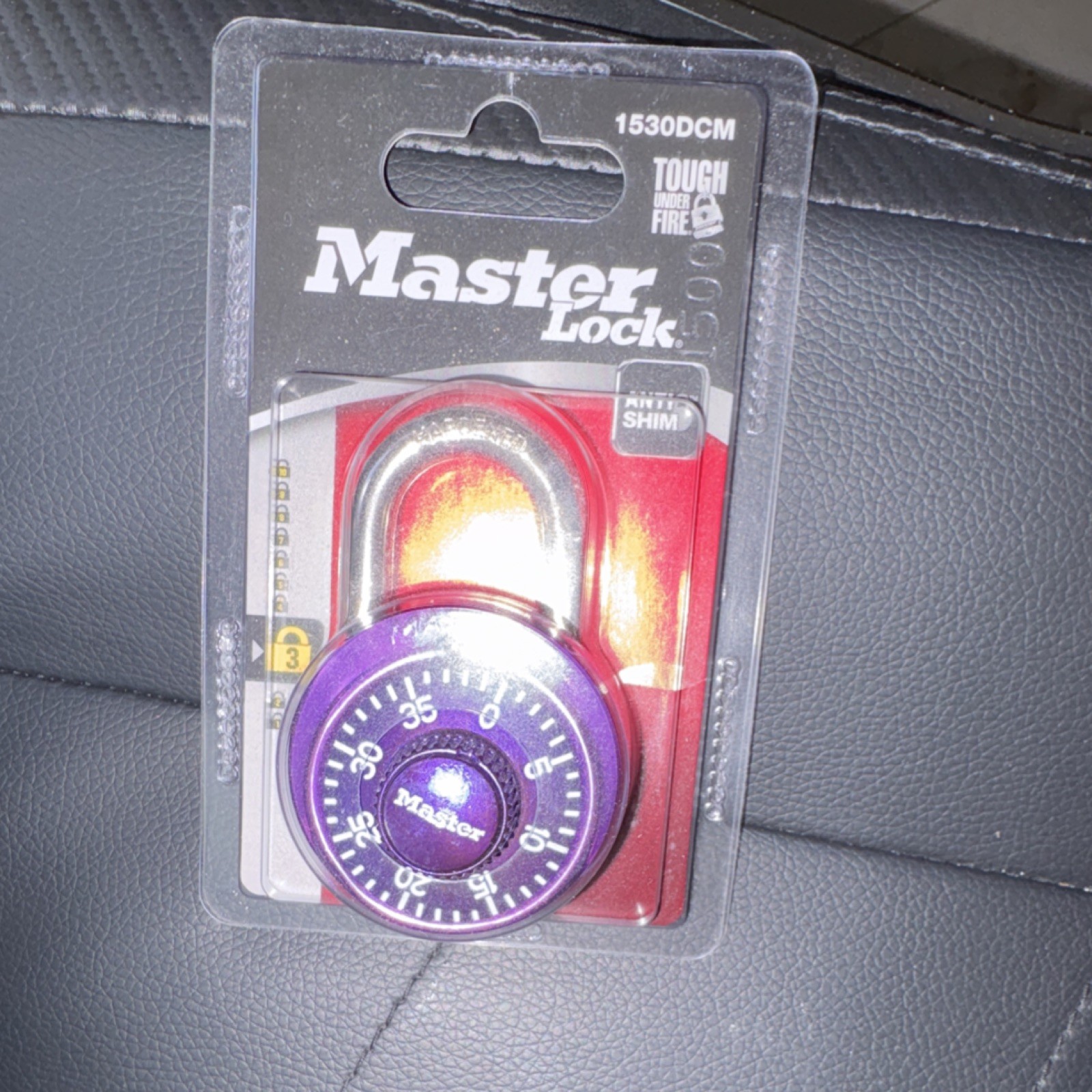 Master Lock 1530DCM Combination Padlock Purple Anti Shim Tough