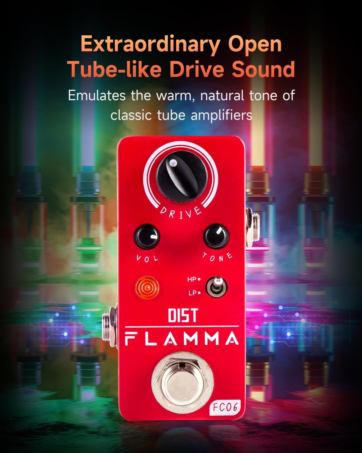 Mini Analog Distortion Guitar Pedal - Boost & Drive Modes, True Bypass Effects