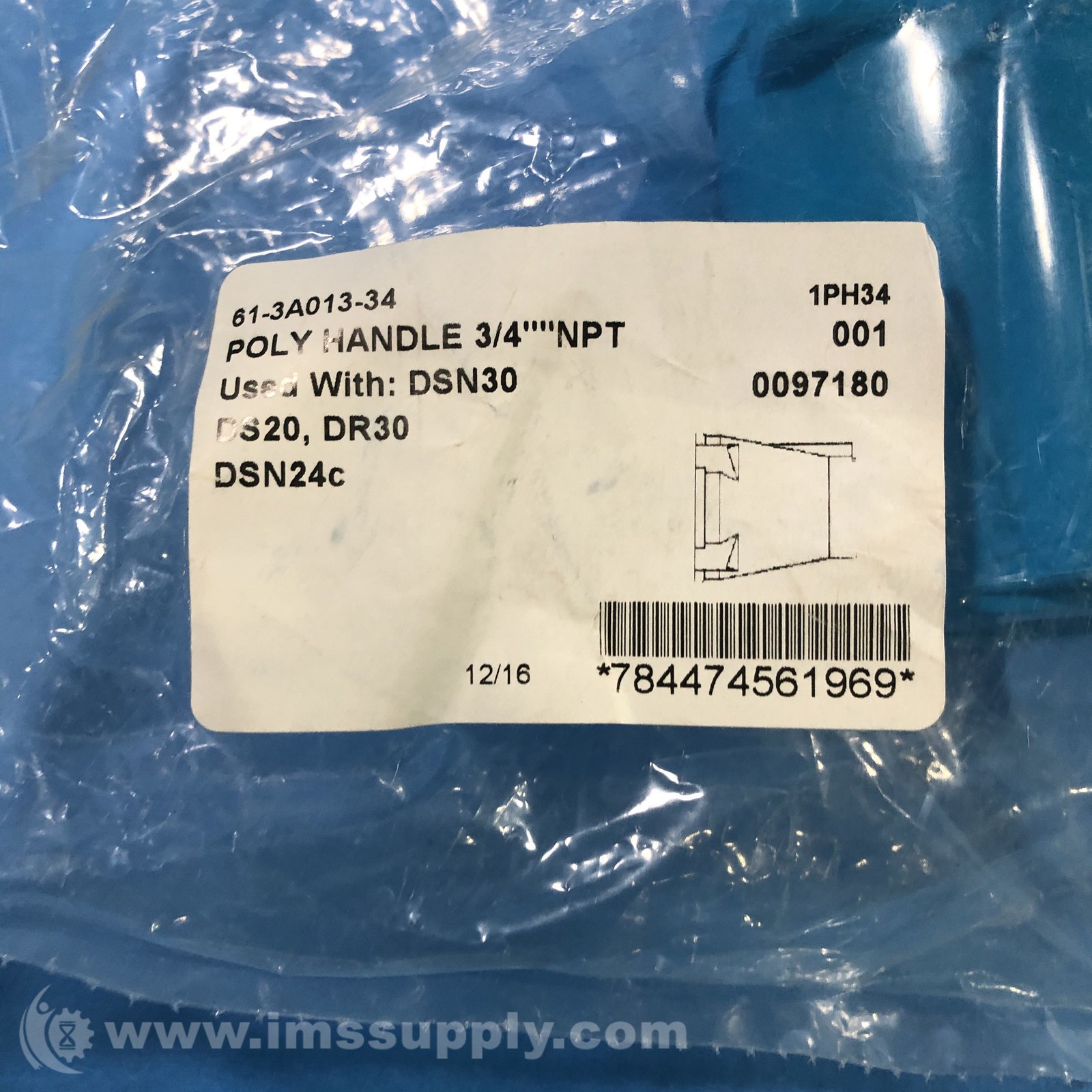Meltric 61-3A013-34 Poly Handle FNFP