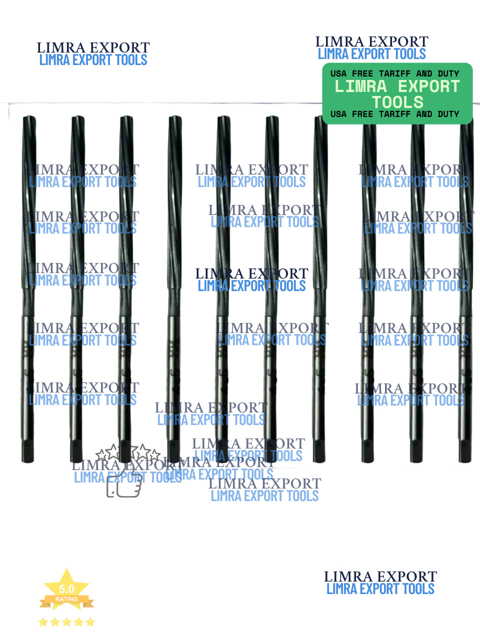 10 x VALVE GUIDE REAMER KIT 4.5,5,5.5,6,7,8,9,10,11/32",3/8" LONG FLUTE SPIREX