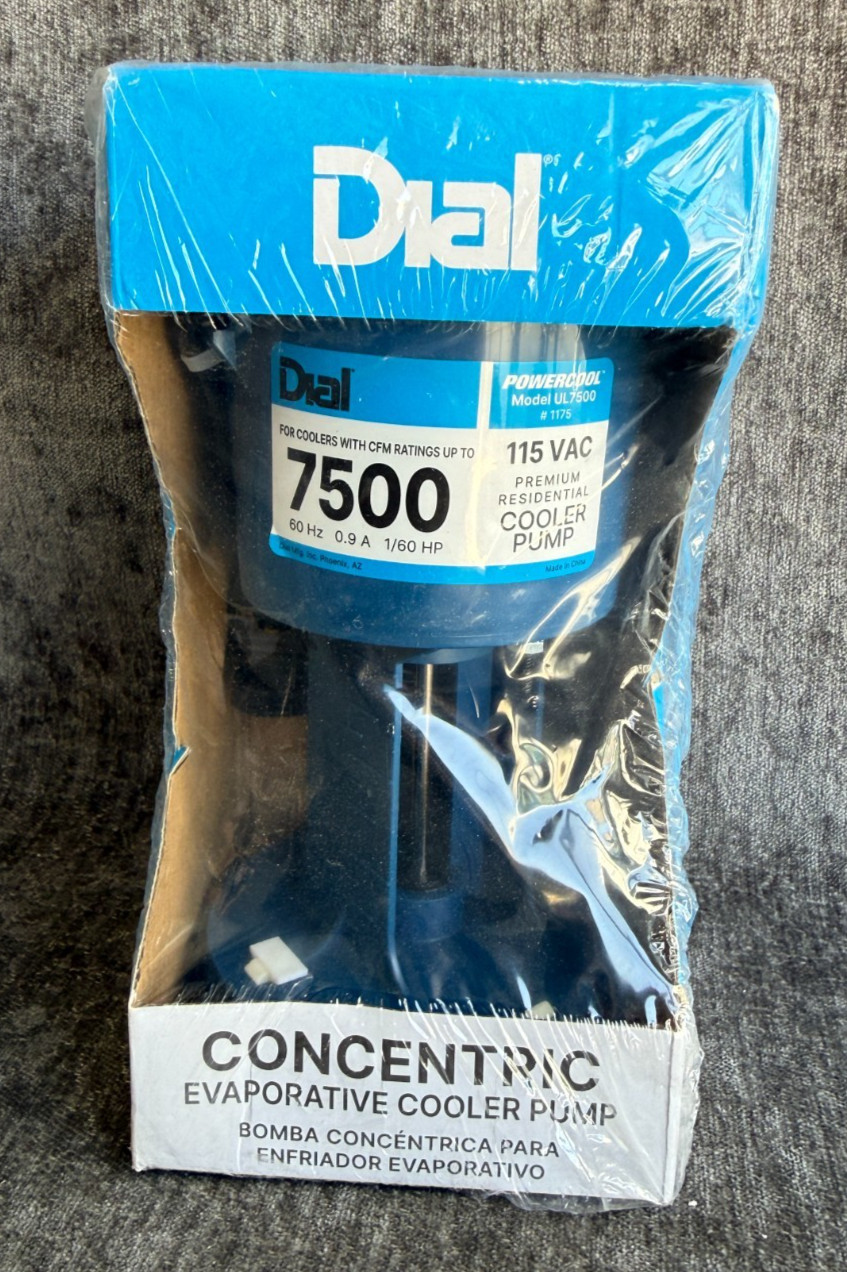 Dial UL7500 Concentric Evaporative Cooler Pump 115V Model 1175 New Sealed