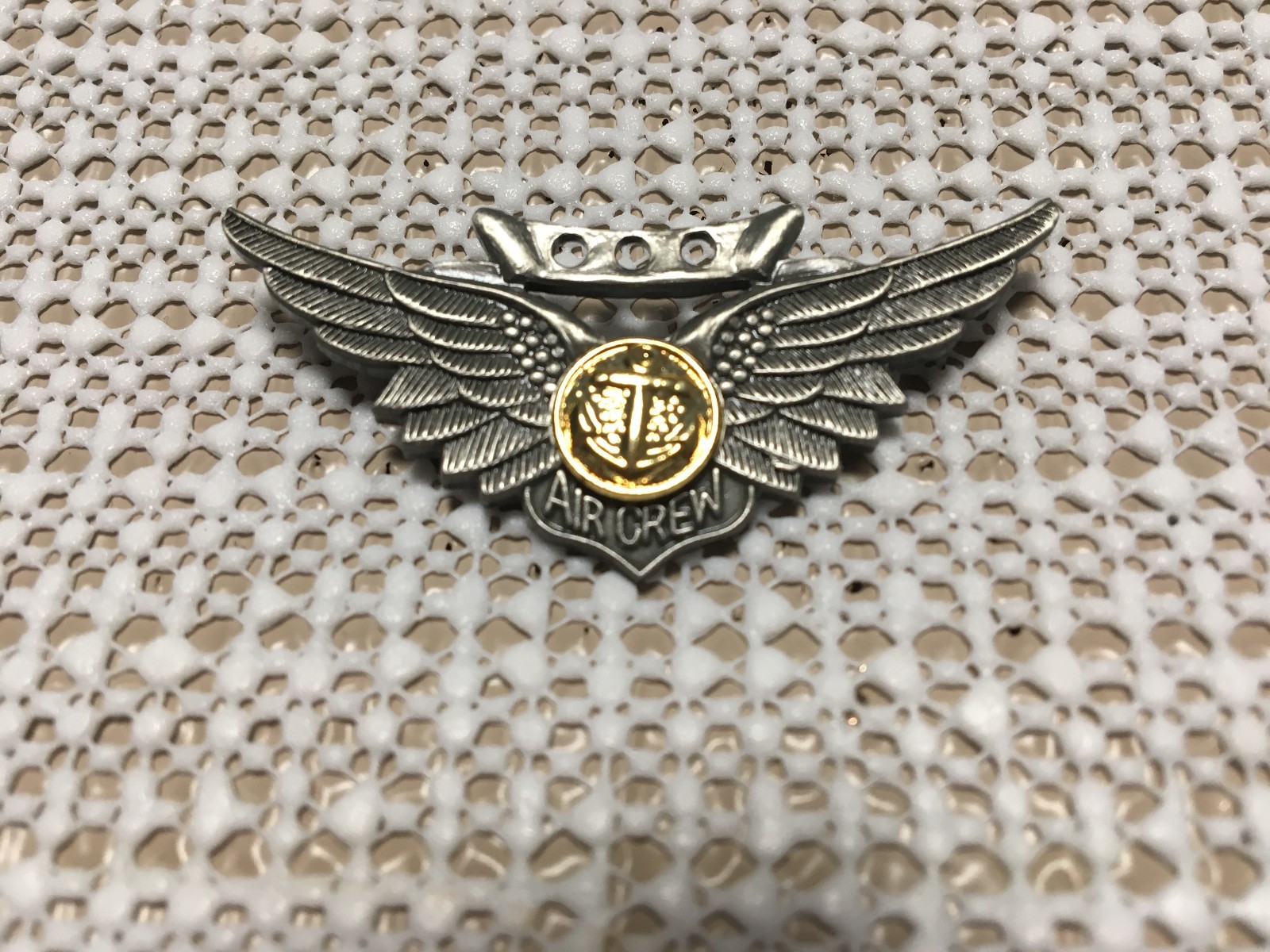 US NAVY AIR CREW PIN LARGE 2 INCHES