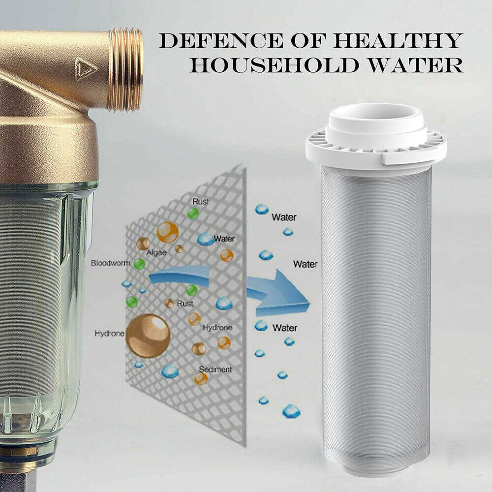 Reusable Spin Down Sediment Water Filter Whole House 40 Micron Pre-Filter System
