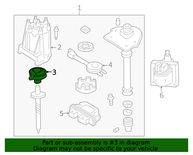 Genuine GM Ignition Distributor Rotor 10452457