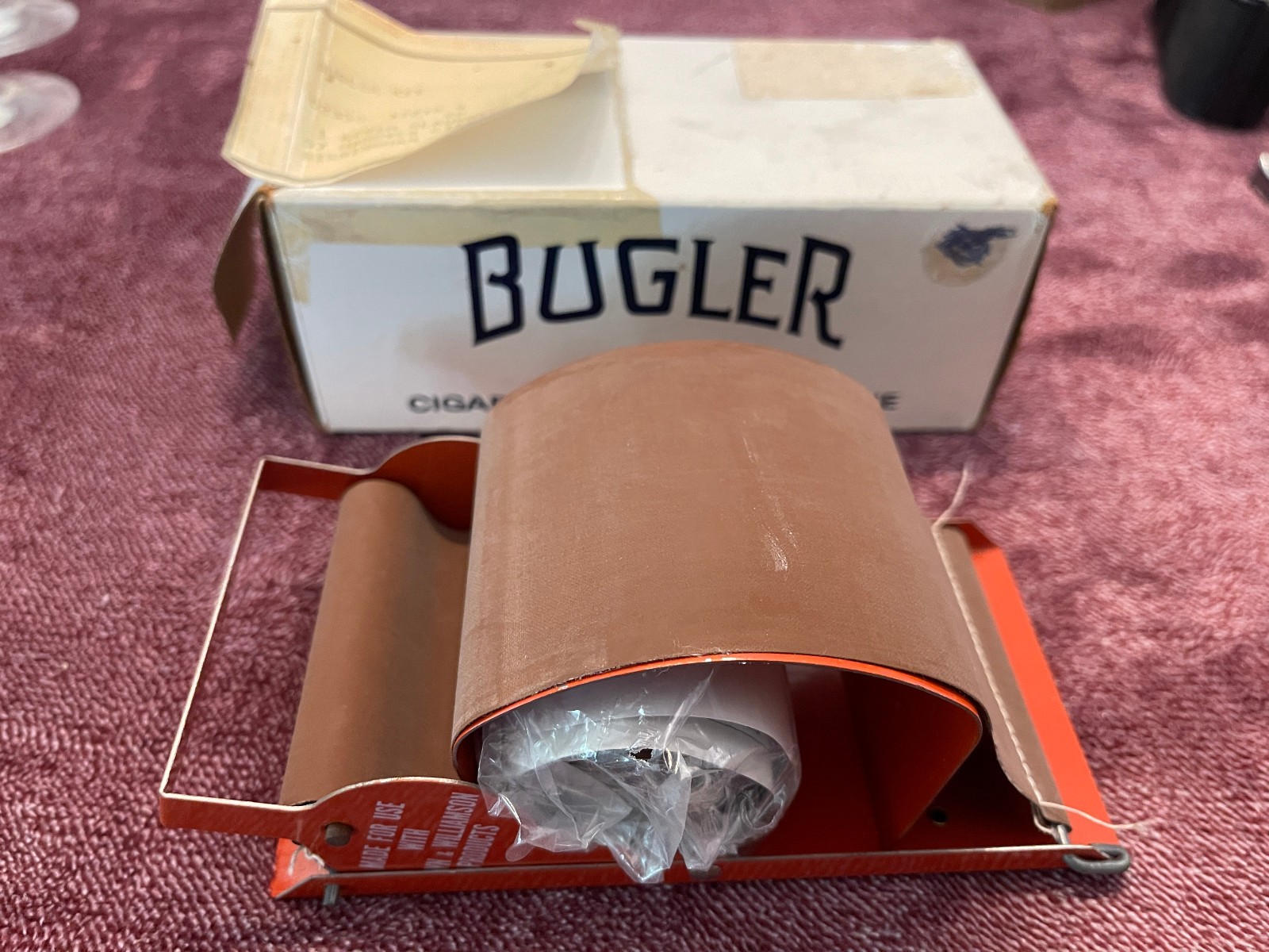 Pre-1960s Brown & Williamson–branded Bugler Cigarette Rolling Machine NEW!