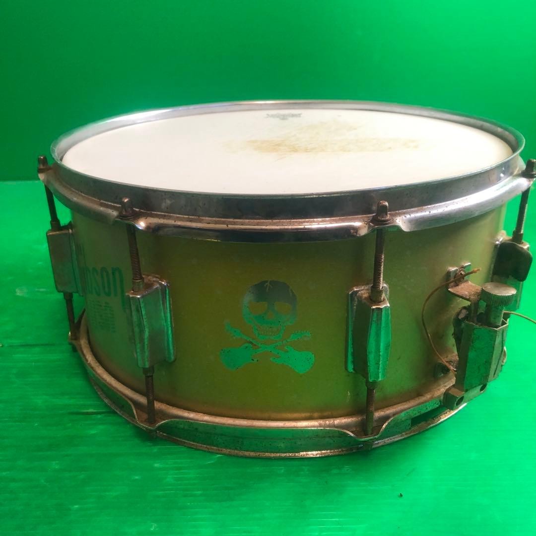 Remo Weatherking Coated Emperor Snare Drum Skull Design Used