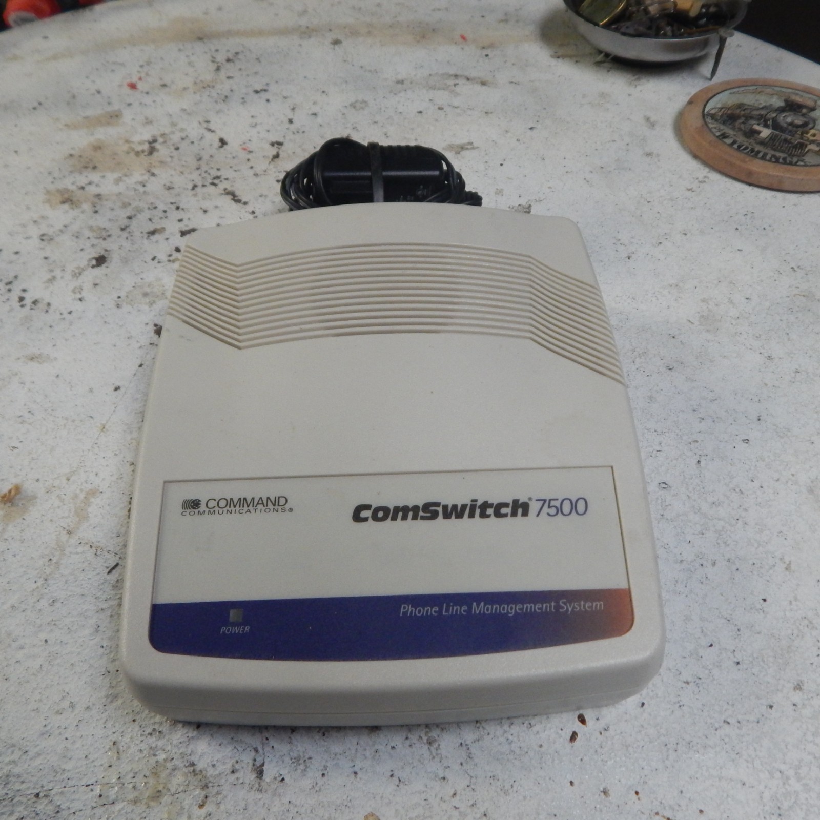 Command Comswitch 7500 Phone Computer Management 4 Ports Powers Up with cord.