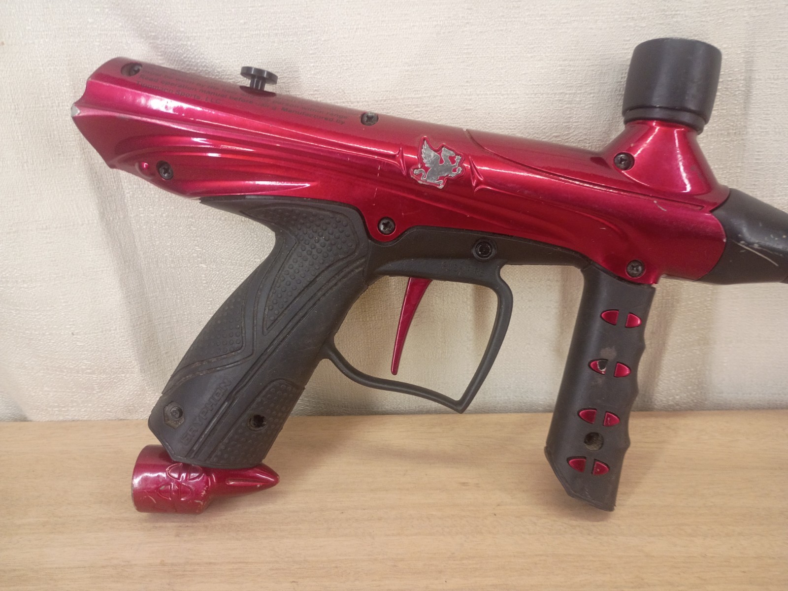 Tippmann Gryphon Paintball Marker Gun - Red/Black - UNTESTED Semi-Auto