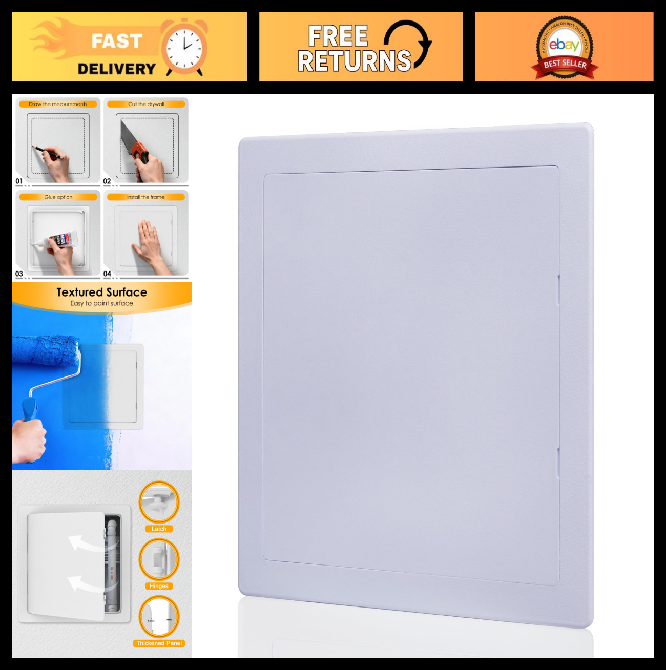 Drywall Access Panel 22x22 Inch | Ceiling & Plumbing Door | Durable Plastic, Eas