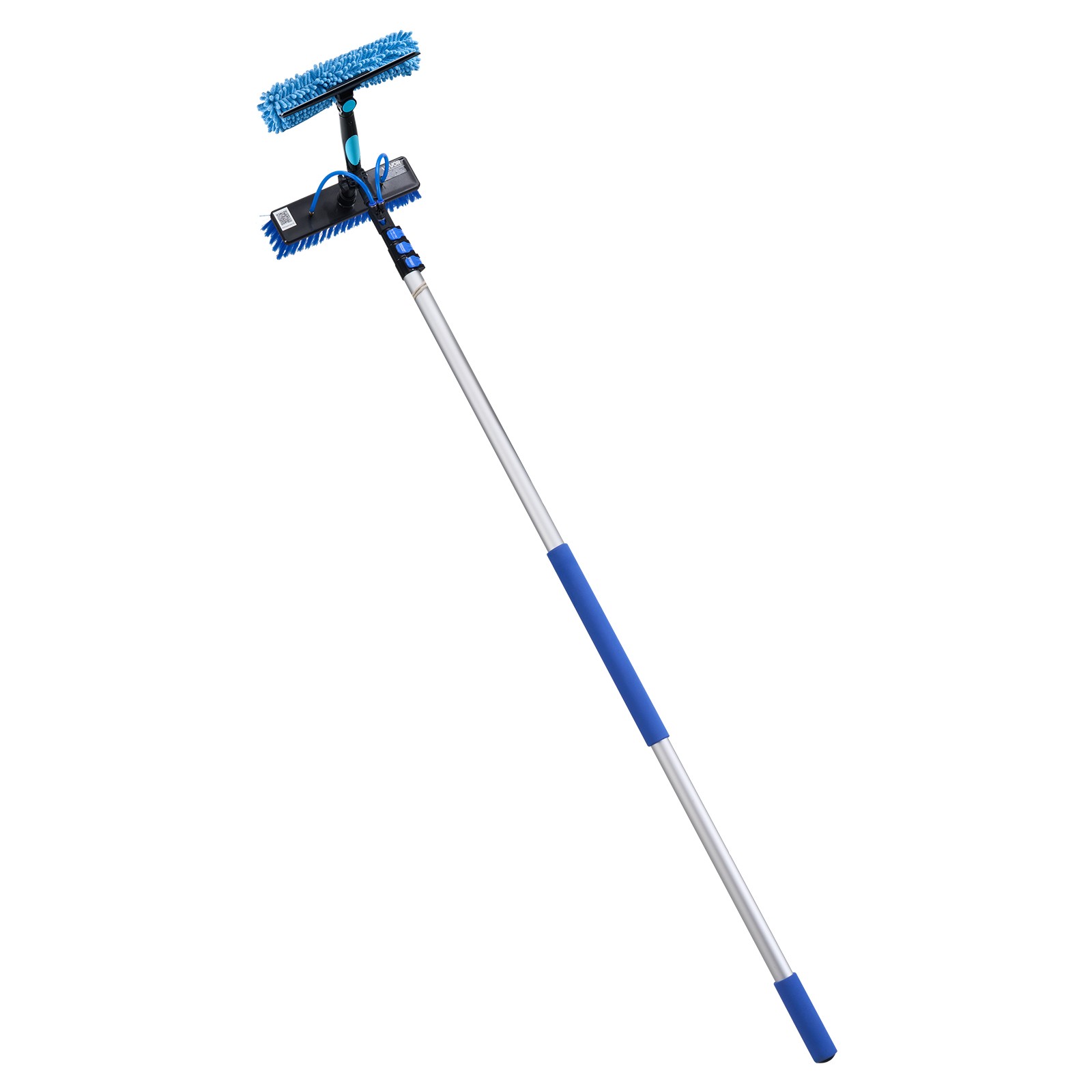 VEVOR Solar Panel Cleaning Kit Water Fed Pole Kit 20 ft Brush Soap Dispenser