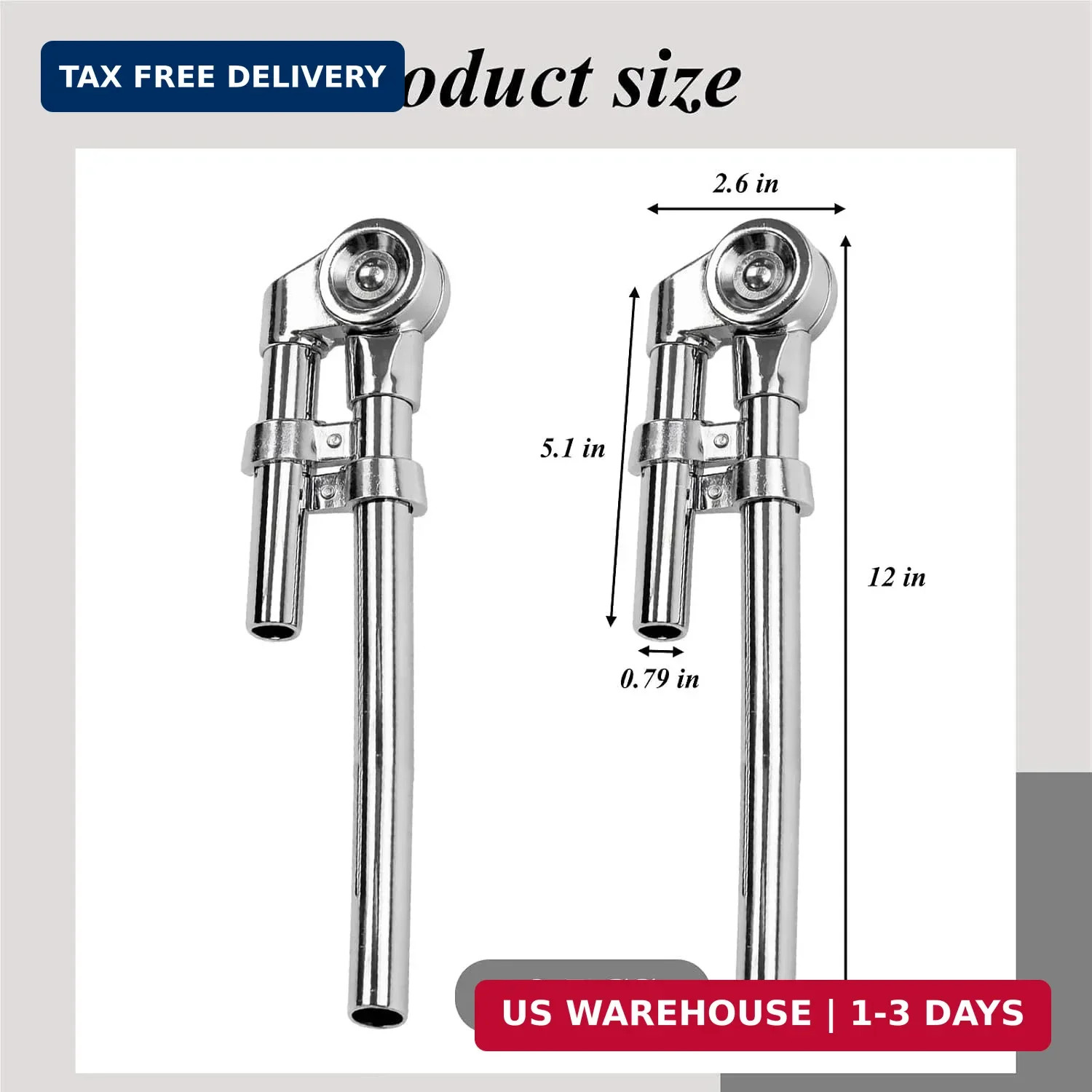 2 PCS Tom Drum Brackets, Tom Stand Mount Holder Percussion Clamp, Adjustable Bas