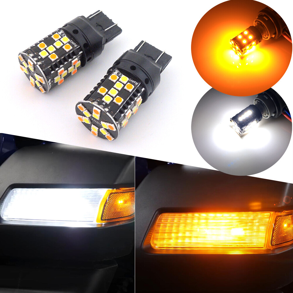2 No Resistor Switchback Front Turn Lights LED for 2018+ Jeep JL Wrangler Sport