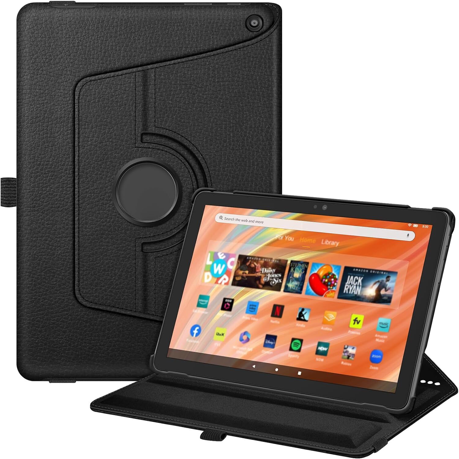 Rotating Case for Amazon Fire HD 10 Tablet 13th Gen 2023 360° Swivel Stand Cover