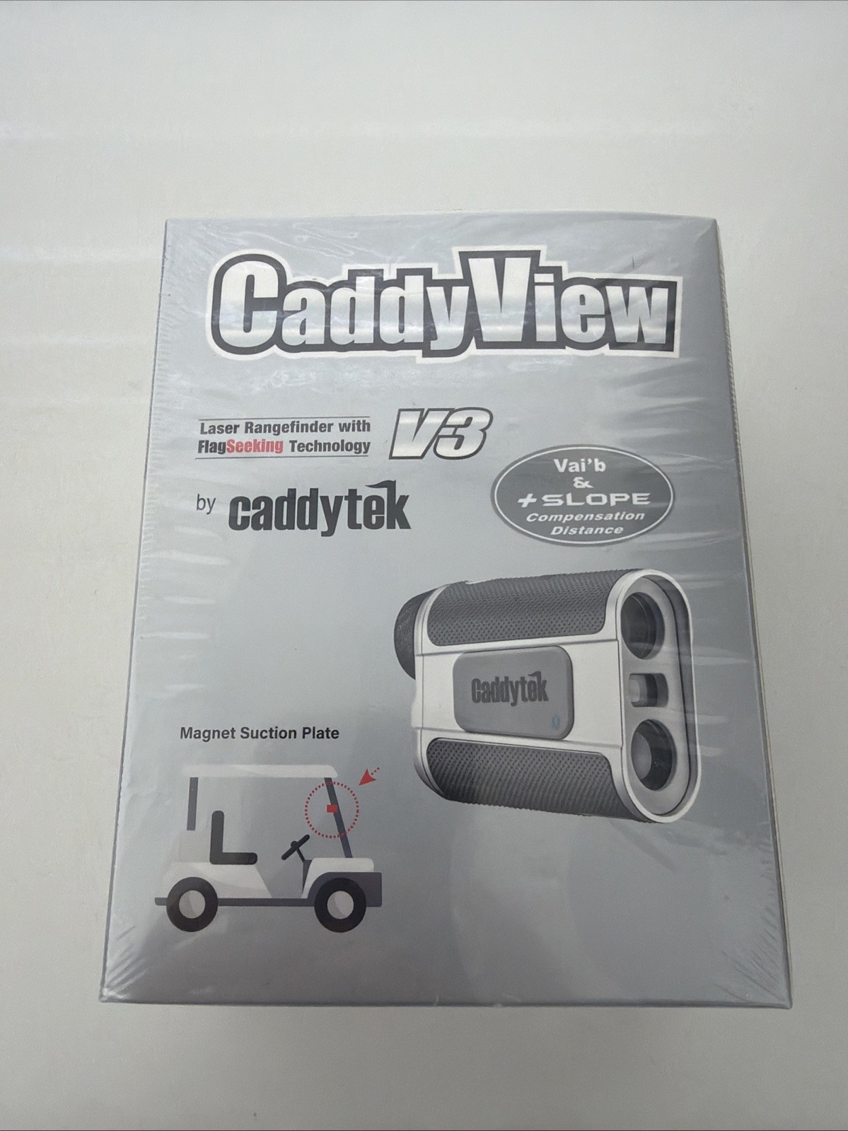 CaddyTek CaddyView V3 +Slope Golf Laser Rangefinder 6X Magnification Magnetic