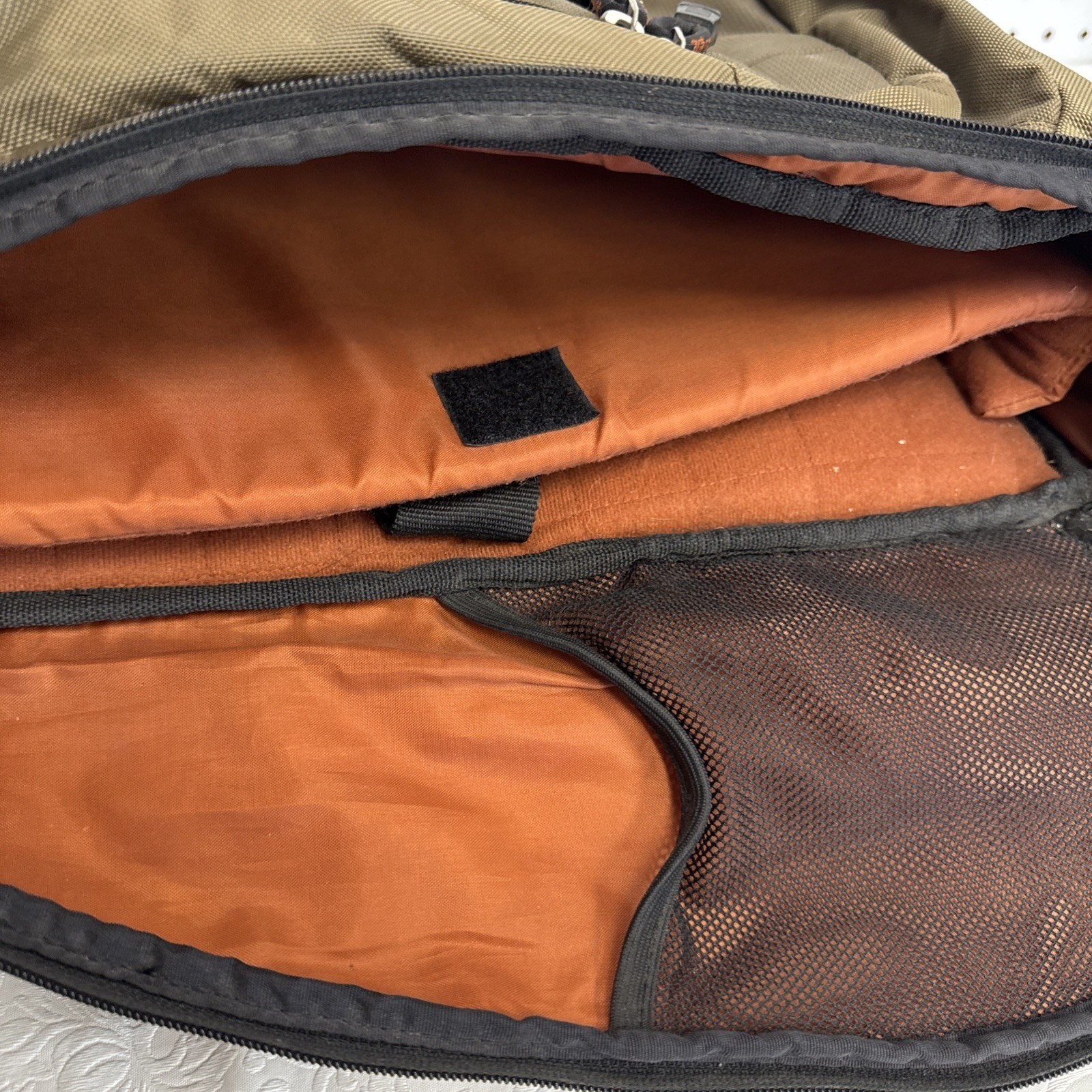 Targus Laptop Backpack Olive Green Water Resistant Multiple Pockets