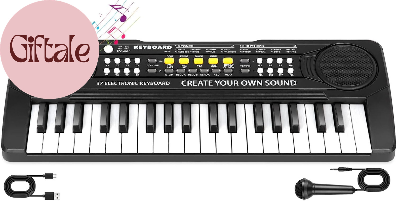 37 Key Upgrade Piano Keyboard for Kids Musical Toys for 3 4 5 6 Year Old Girls K