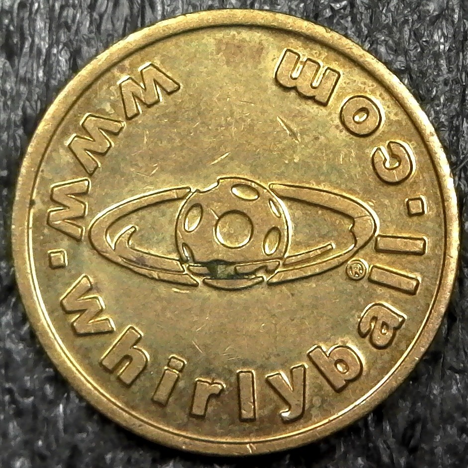 Whirly Ball & Western Automatic Music Advertisement Token 22mm (c2092)