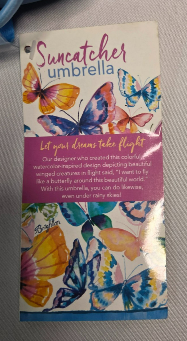Brighton Suncatcher Umbrella Butterfly Design NEW