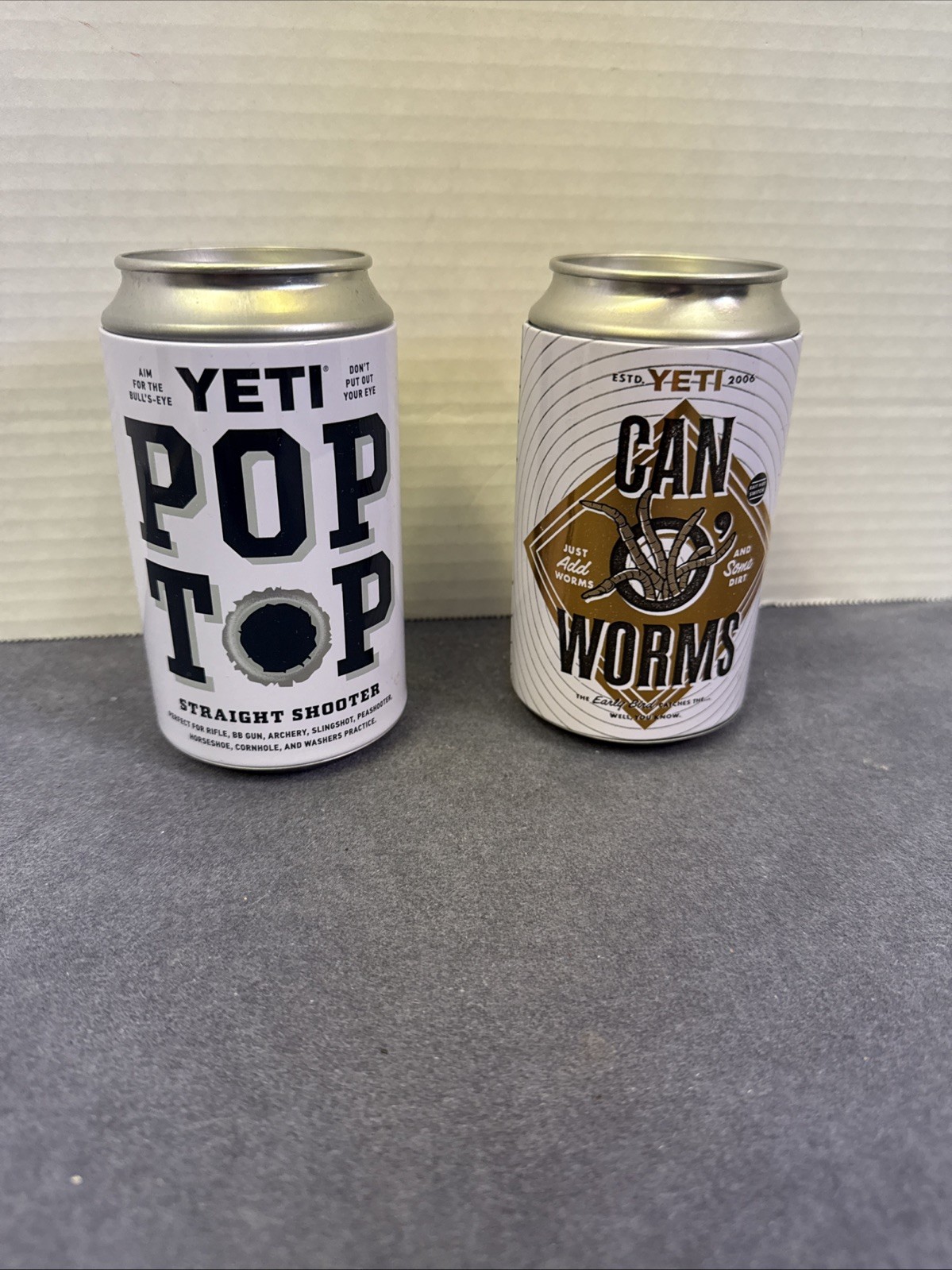 Yeti Stash Cans Pop Top And Can Of Worms