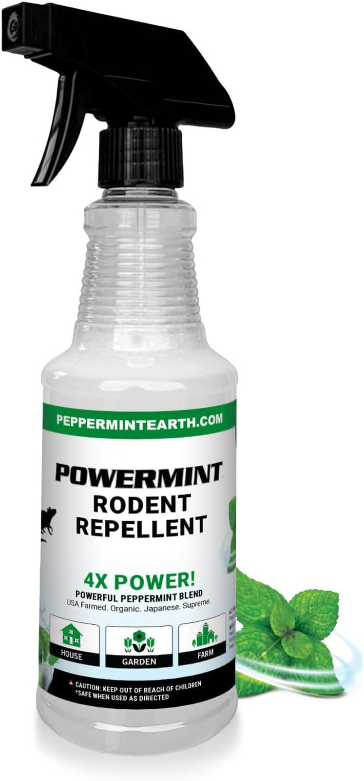 Powermint 16 Oz Peppermint Oil Rodent Repellent Spray